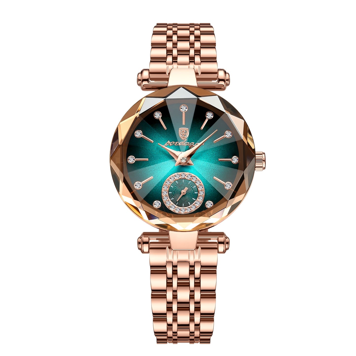 POEDAGAR Ladies Watch with 36 sparkling Diamonds / Pearl Dial / Quartz  / FREE Shipping