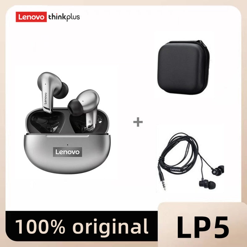 Lenovo LP5 TWS Bluetooth Earphone 9D Stereo HiFi Sports Wireless Earbuds for iPhone 13 Xiaomi / FREE Shipping
