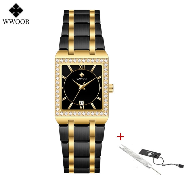 WwOOR beautiful Gold 8858 Watches for Women / enter discount code 8DHRGX9DAJT2  Buy 1 get 1 FREE / FREE Shipping