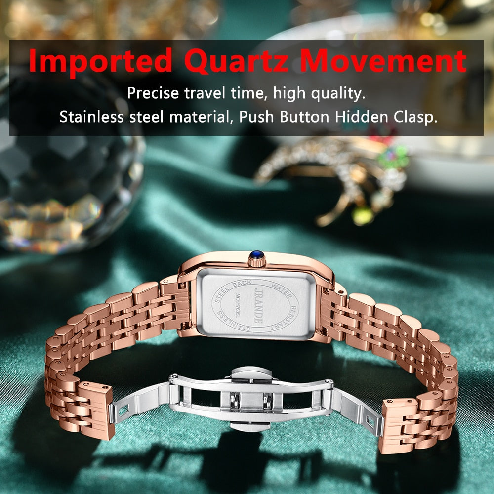 POEDAGAR Elegant Ladies Watch with 32 sparkling Diamonds-luminous/ FREE Shipping