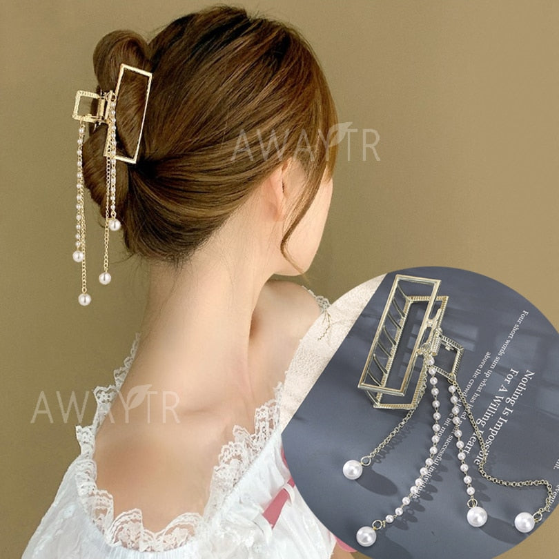 AWAYTR custom Rhinestone Metal Hair Claw Crab Clip / Free Shipping