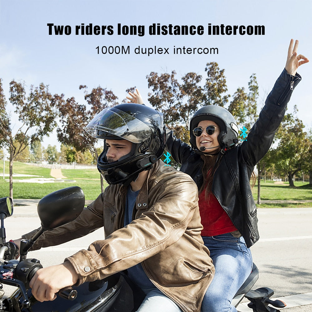 FreedConn Bluetooth Motorcycle Intercom Helmet Headset Headphone FM Music/ FREE Shipping