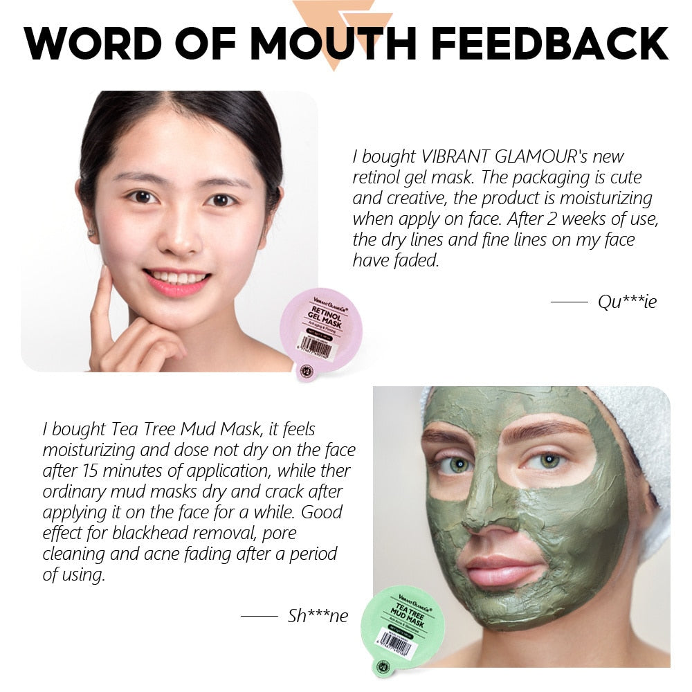 VIBRANT GLAMOUR Gel Mud Mask /  Acne cleanser / Moisturizing Anti-aging Deep / Lifting Firming Oil Control  / FREE Shipping