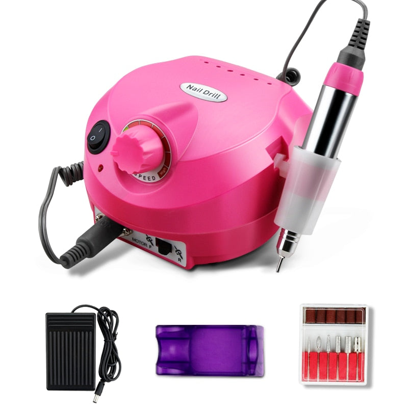 Electric Nail Drill Machine 35000/20000 RPM -Filing Sets for Manicure/ FREE Shipping