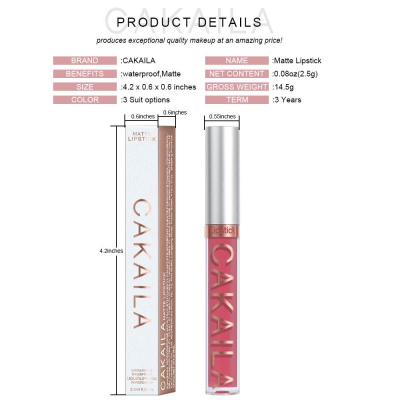 Lipstick Matte  CAKAILA Velvet Lip Gloss 36 Colors Long-Lasting Waterproof  / enter Code RT7CHPB8E3KX /  Buy 10 get 4 FREE /   FREE Shipping