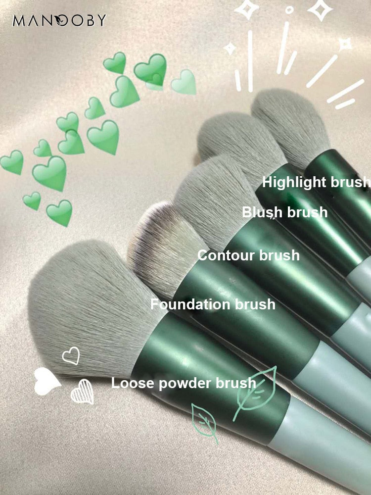 8/13Pcs Natural Makeup-Cosmetics Soft Fluffy Brushes / FREE Shipping