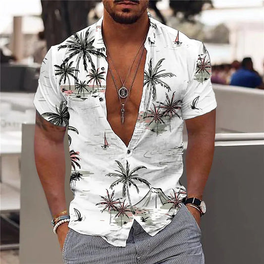 Men's Hawaiian Beach Shirts 3d Print designs comfortable material / FREE Shipping