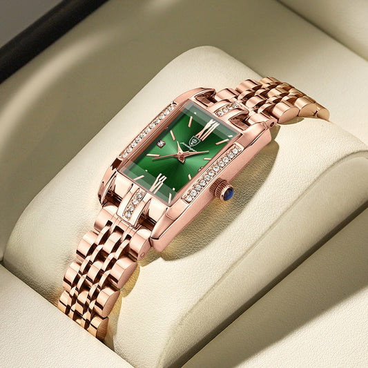 POEDAGAR Elegant Ladies Watch with 32 sparkling Diamonds-luminous/ FREE Shipping