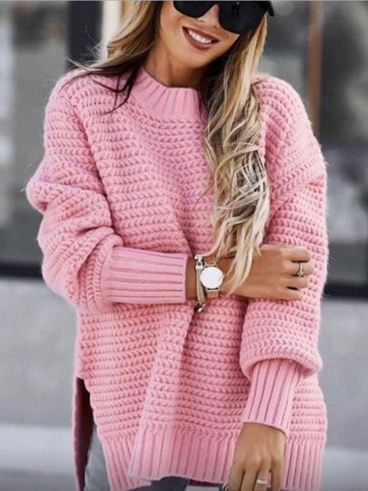 Ladies knitted sweater casual  loose fit comfortable and warm / FREE Shipping - tracking available