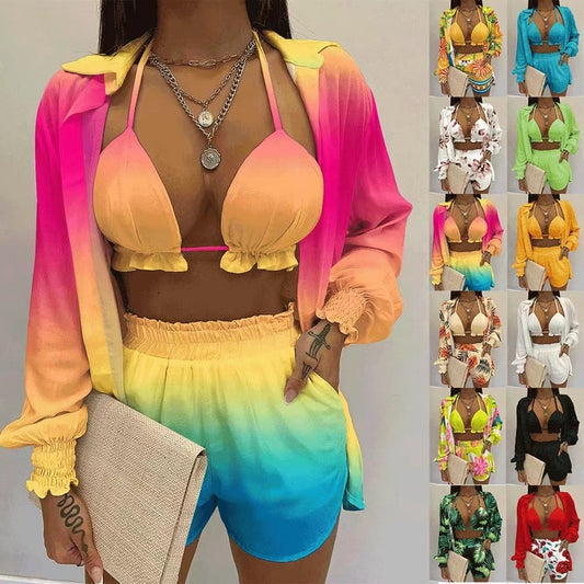Ladies New Summer 3 Piece  Beach Outfit  /  Swimwear  / FREE shipping