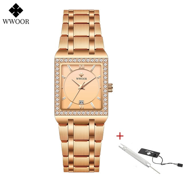 WwOOR beautiful Gold 8858 Watches for Women / enter discount code 8DHRGX9DAJT2  Buy 1 get 1 FREE / FREE Shipping